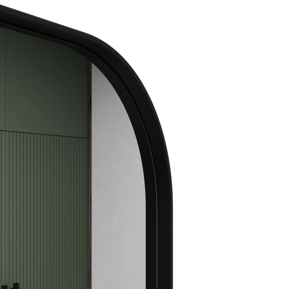 Прямоугольное зеркало в чёрной металлической раме «Персия L»180 см — фото 4