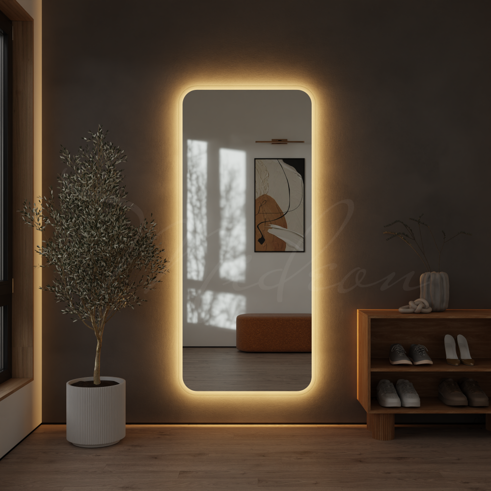 Зеркало в прихожую «Глория-XL» (Pearl-XL) с интерьерной подсветкой — фото 3