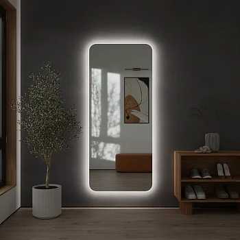 Зеркало в прихожую «Глория-XL» (Pearl-XL) с интерьерной подсветкой